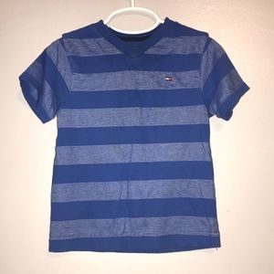 Tommy Hilfiger blue striped short sleeve tee
